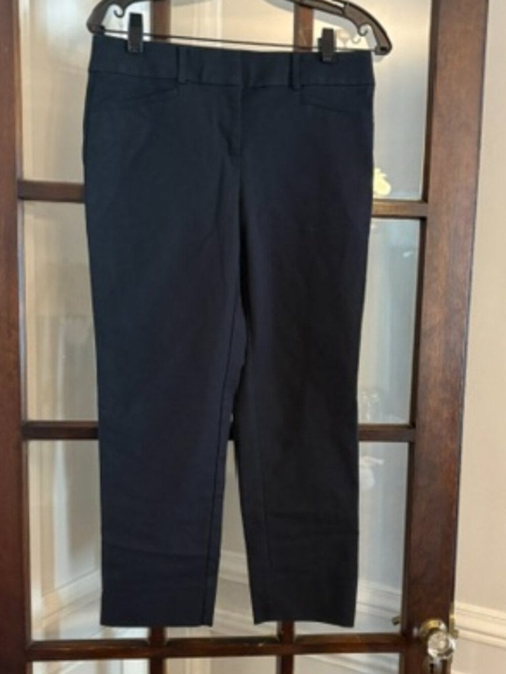 LOFT Marisa The Riviera Cropped Pant in Black, Size 4